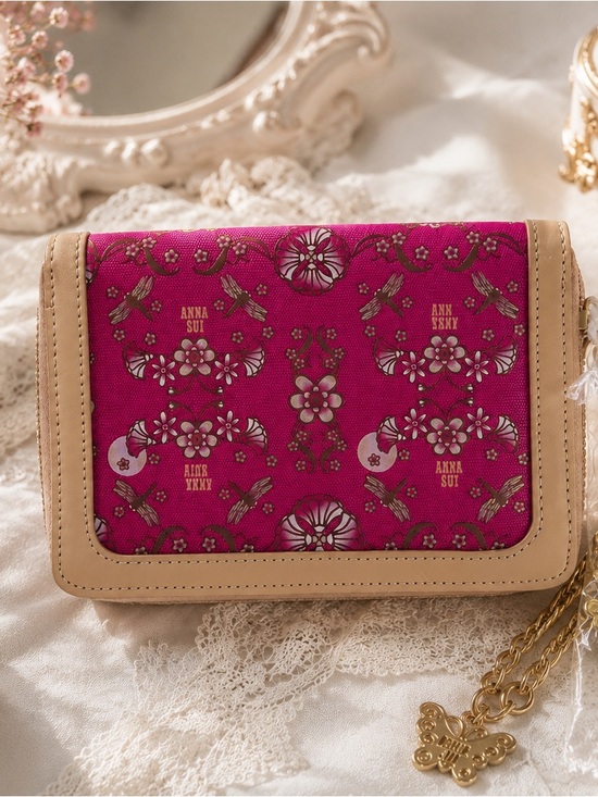 Anna Sui Handbags - 🌸✨ ANNA SUI Dragonfly Floral Wallet on Chain NWOT